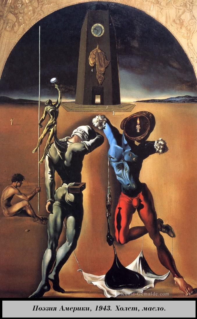 Die Poesie Amerikas Salvador Dali Ölgemälde